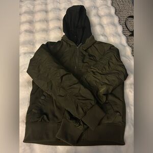 French Connection Dark Green Bomber Jacket